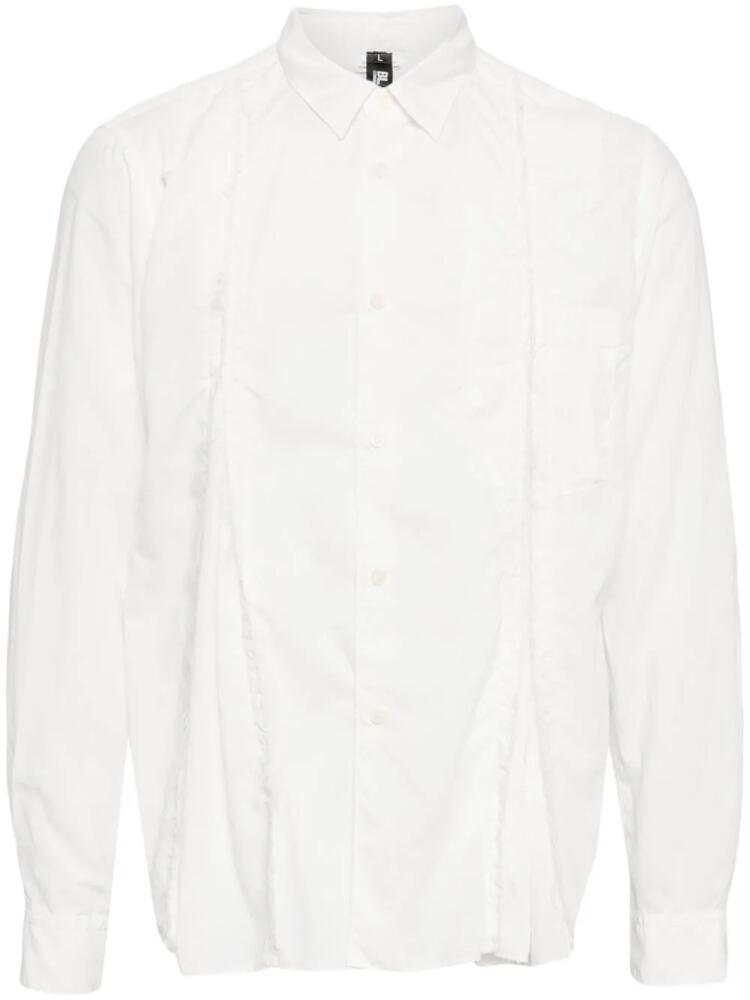 Black Comme Des Garçons fringed shirt - White Cover