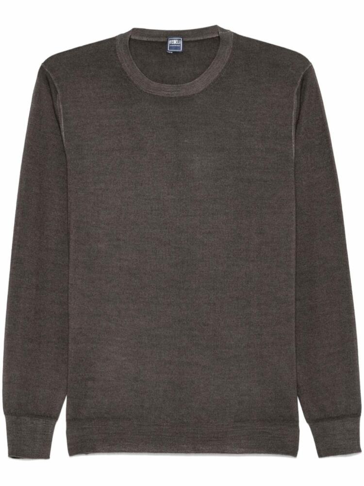 Fedeli merino-wool sweater - Brown Cover