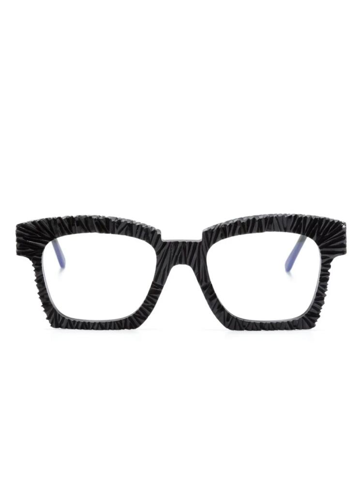 Kuboraum square-frame acetate glasses - Black Cover