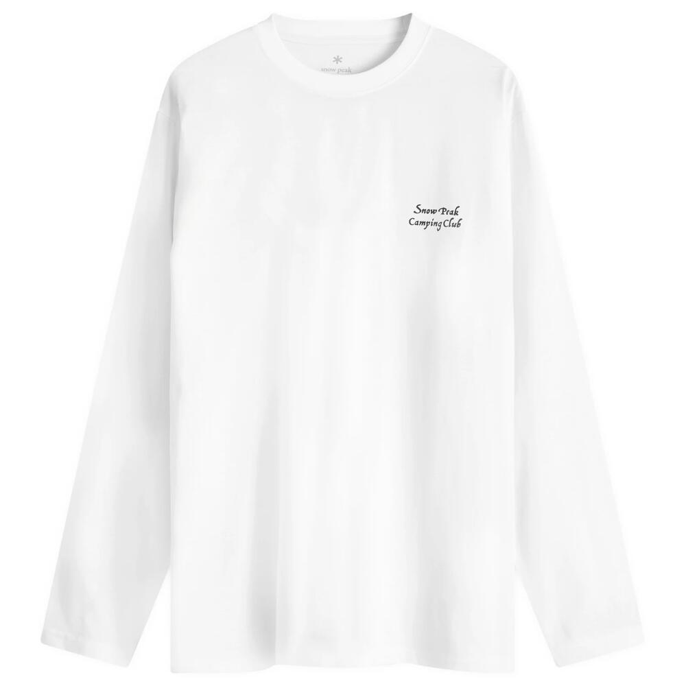 Snow Peak Men's Camping Club Long Sleeve T-Shirt in White Cover