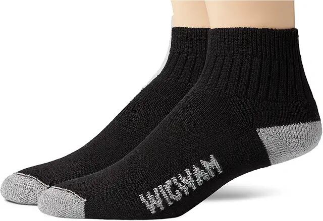 Wigwam Diabetic Sport Quarter, 2-Pack (Black) Crew Cut Socks Shoes Cover