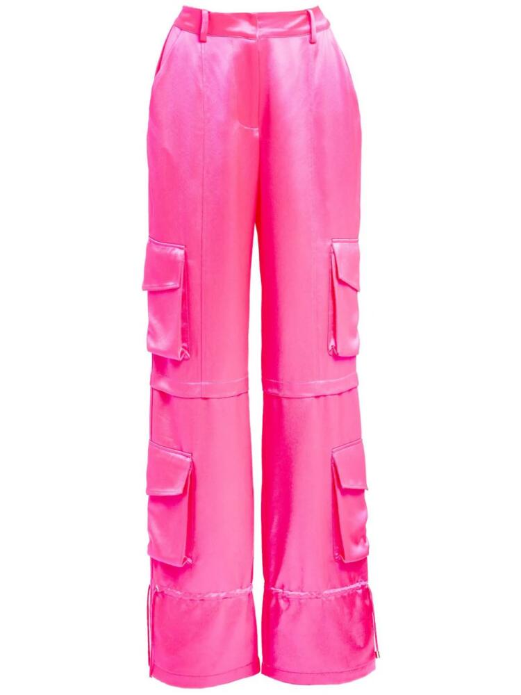 Retrofete Mar satin cargo pants - Pink Cover