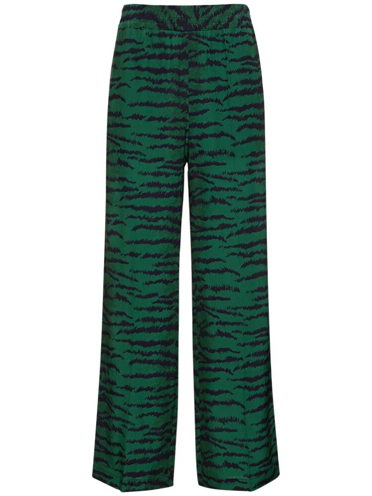 VICTORIA BECKHAM Printed Silk Pajama Pants Cover