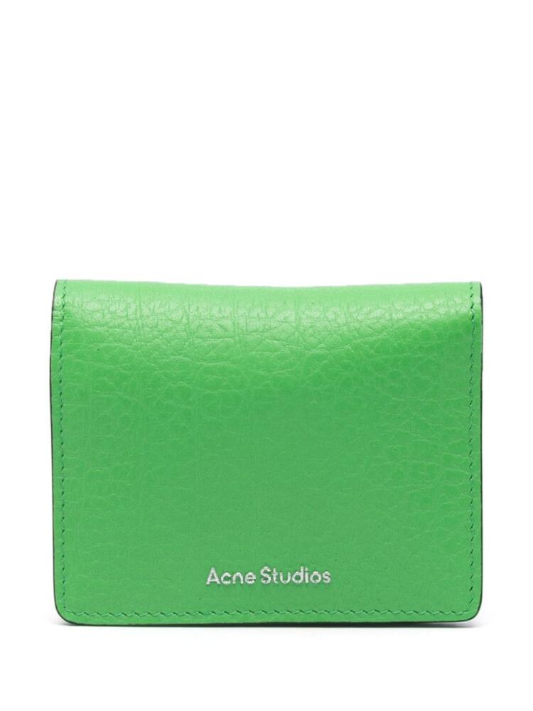 Acne Studios folded leather wallet - Green Cover