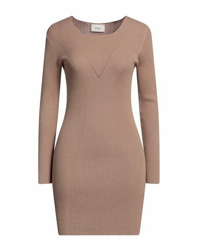 Vicolo Woman Mini dress Camel Viscose, Polyester Cover