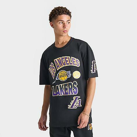 Pro Standard Men's Los Angeles Lakers NBA Turn It Up T-Shirt in Black/Black Cover