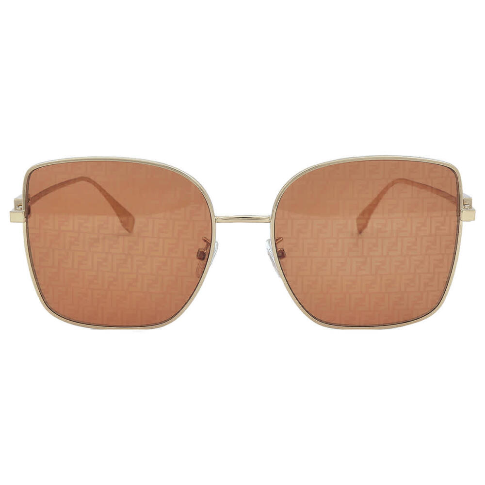 Fendi Brown Logo Butterfly Ladies Sunglasses Cover