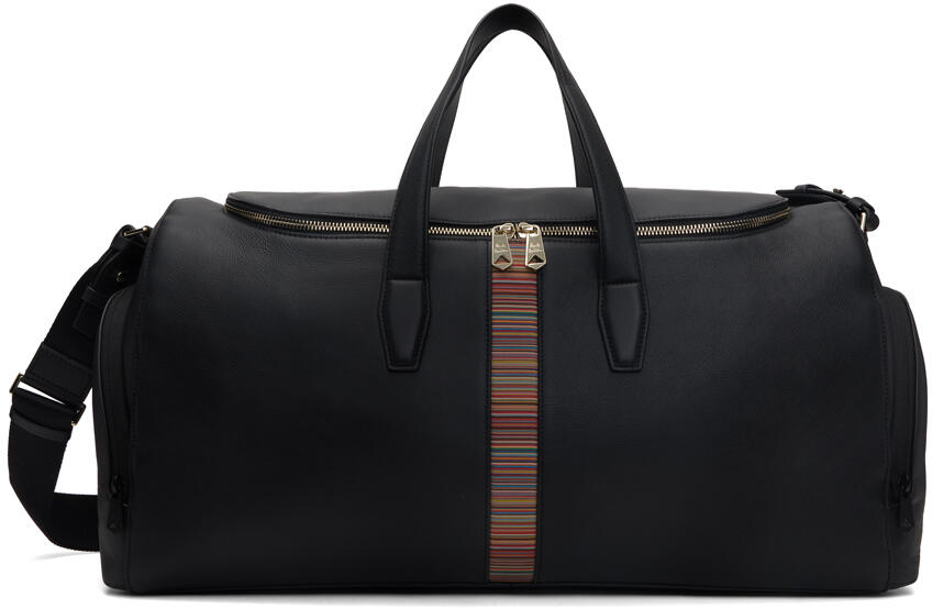 Paul Smith Black Signature Stripe Holdall Duffle Bag Cover