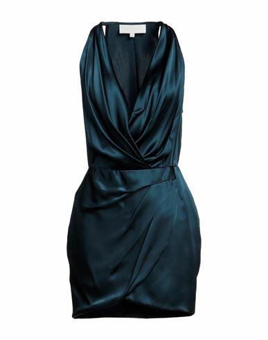 Michelle Mason Woman Mini dress Midnight blue Silk Cover