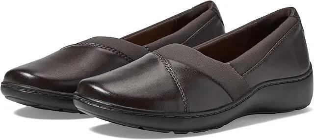 Clarks Cora Charm (Dark Brown Leather) Women's Flat Shoes Cover