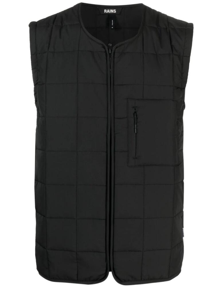 Rains Liner zip-up quilted vest - Black Cover