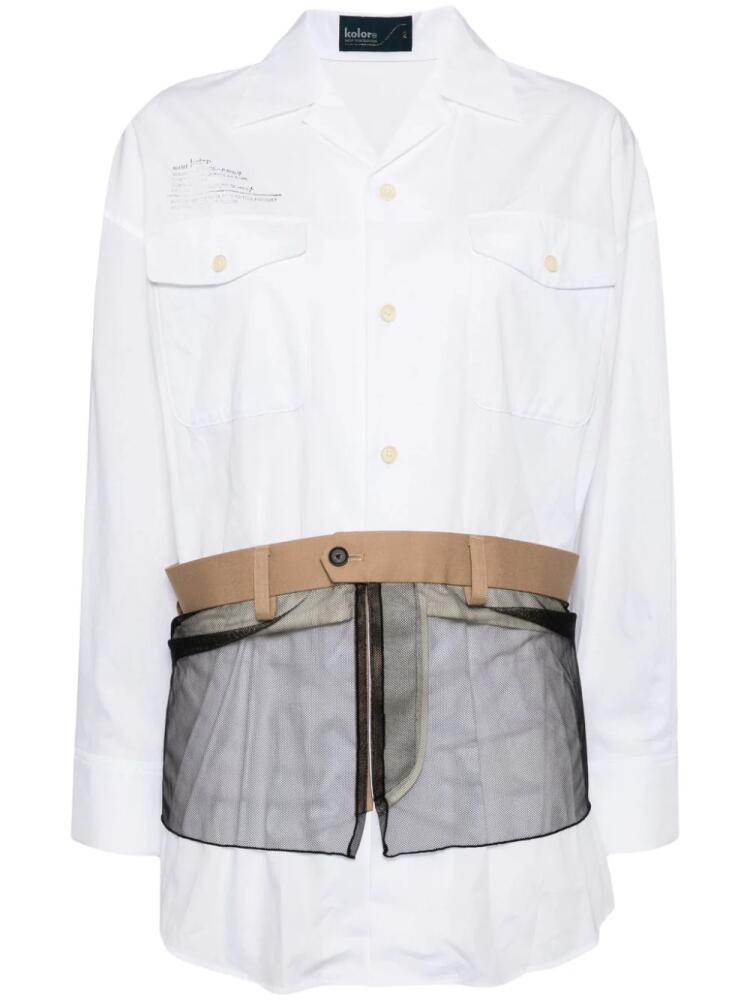 Kolor cotton patch pocket shirt - White Cover