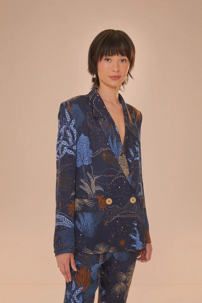 FARM Rio Navy Blue Night Jungle Blazer Cover