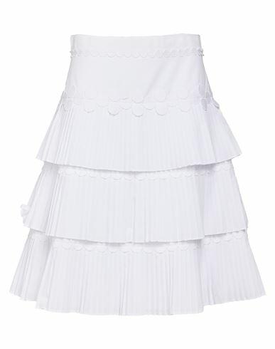 Maison Common Woman Midi skirt White Cotton, Polyester Cover