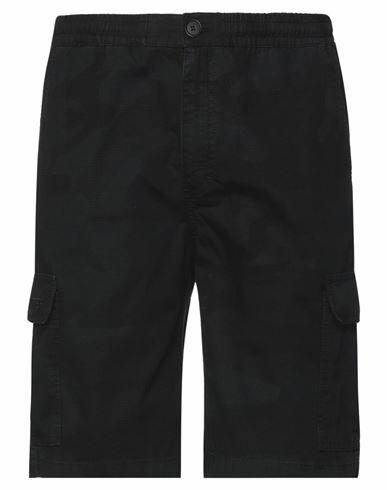 Iuter Man Shorts & Bermuda Shorts Black Cotton Cover