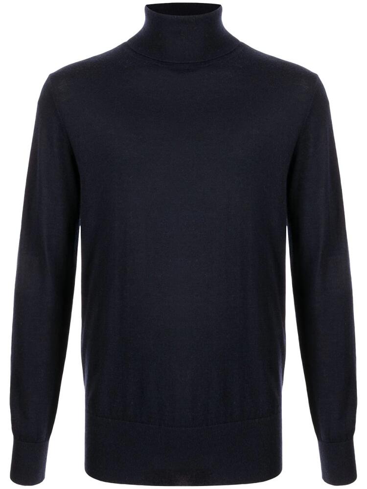 N.Peal fine knit roll neck jumper - Blue Cover