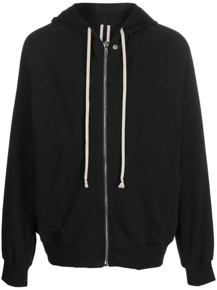 Rick Owens zip-up cotton hoodie - Black Cover