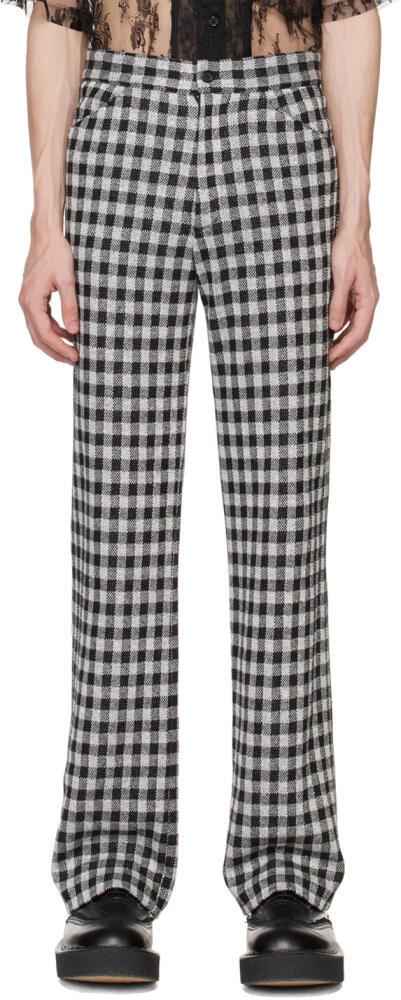 Anna Sui SSENSE Exclusive Black Gingham Trousers Cover