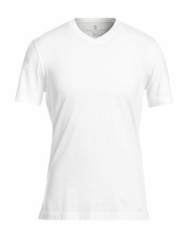 Brunello Cucinelli Man T-shirt Ivory Cotton Cover