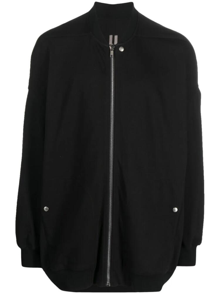 Rick Owens zip-up cotton bomber jacket - Black Cover