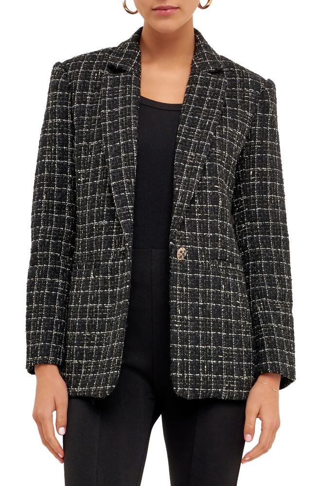 Endless Rose Tweed Blazer in Black Cover