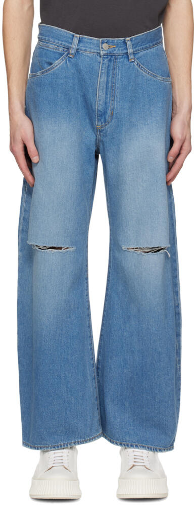 ATTACHMENT Blue Distressed Jeans Cover