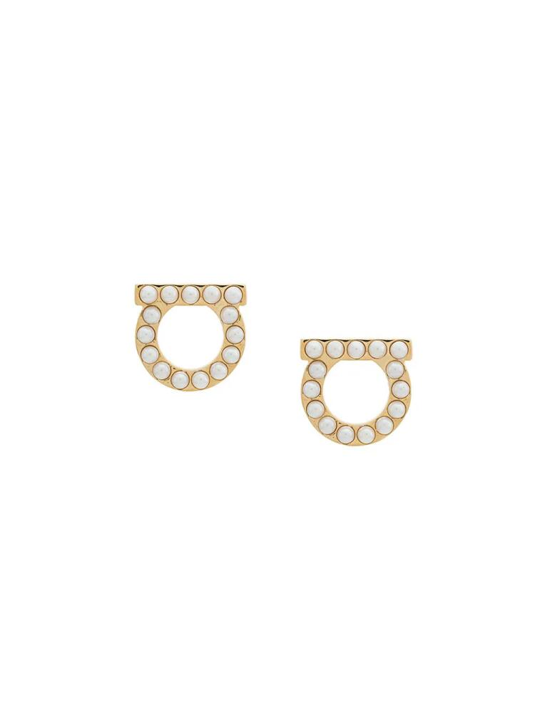 Ferragamo embellished Gancio earrings - Metallic Cover