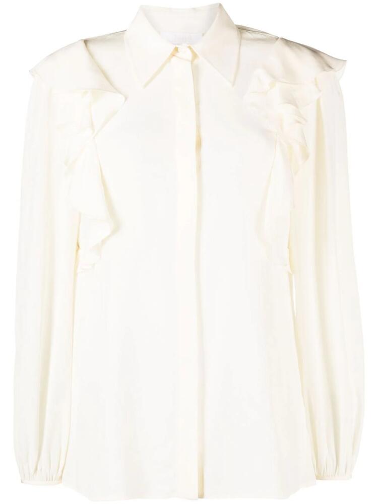 Chloé draped panels bishop-sleeves blouse - Neutrals Cover