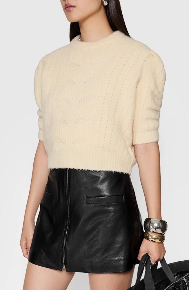 Rebecca Minkoff Campbell Crop Puff Sleeve Sweater in Blonde Cover