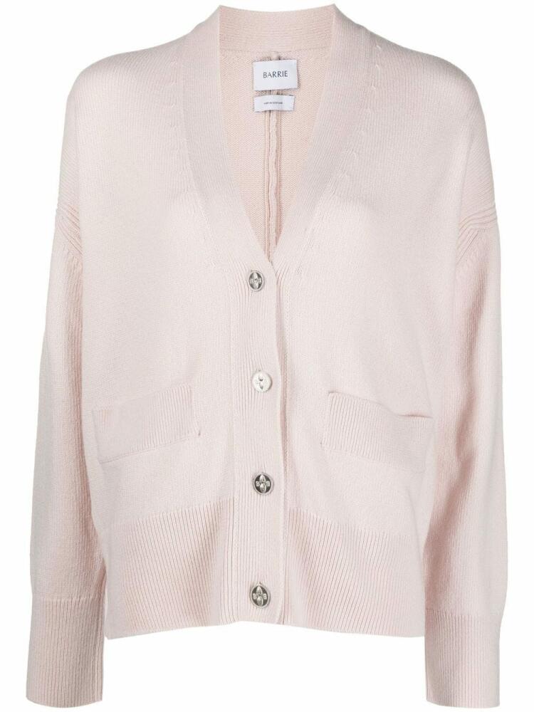 Barrie V-neck cashmere cardigan - Pink Cover