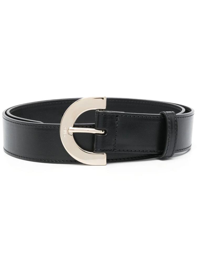 Chloé buckle-fastening leather belt - Black Cover