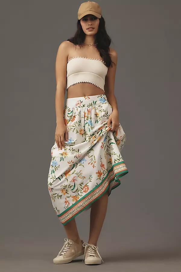 WAYF Printed Full Midi Skirt Cover