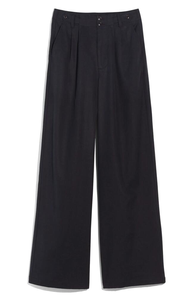 Madewell Harlow Wide Leg Pants in True Black Cover