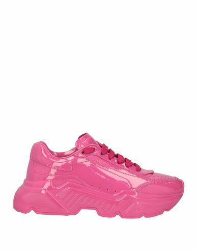 Dolce & gabbana Woman Sneakers Fuchsia Calfskin Cover