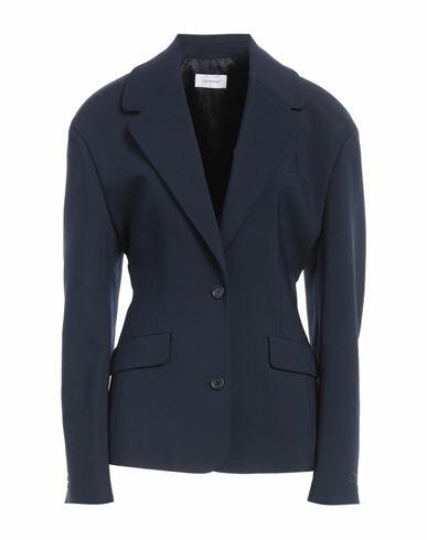 Off-white Woman Blazer Midnight blue Virgin Wool, Elastane, Polyamide Cover