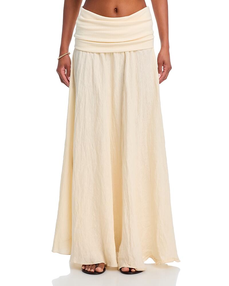 Johanna Ortiz Linen Blend Ankle Skirt Cover