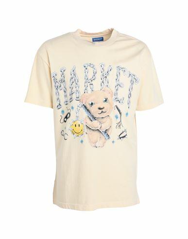 Market Soft Core Bear T-shirt Man T-shirt Cream Cotton Cover