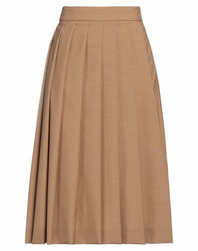 Quira Woman Midi skirt Camel Polyester, Virgin Wool Cover