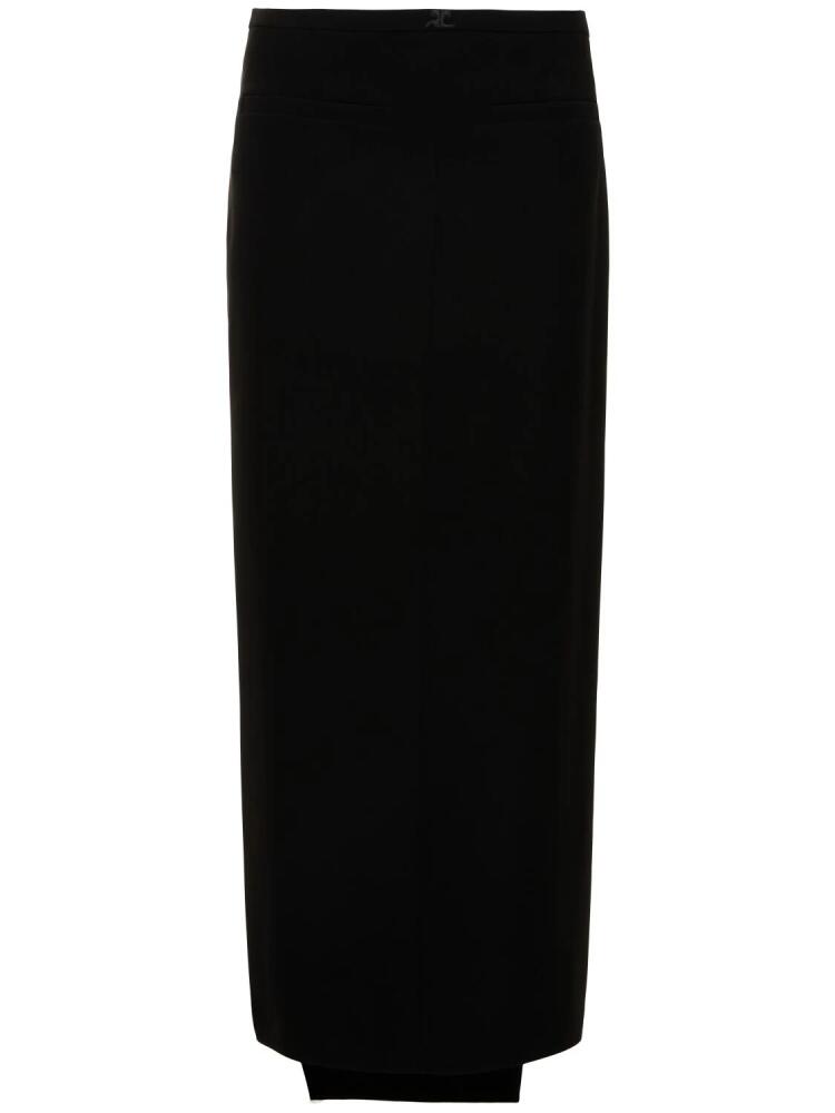 COURREGES Heritage Tech Crepe Maxi Skirt Cover