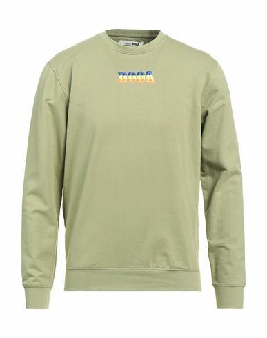 Dooa Man Sweatshirt Light green Cotton Cover