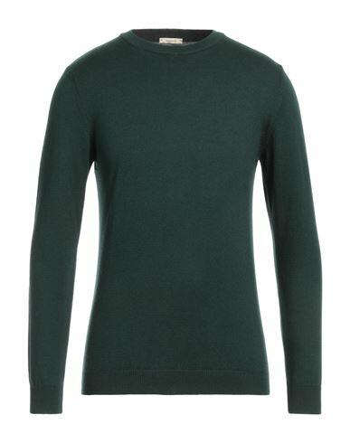 Bellwood Man Sweater Dark green Cotton, Cashmere Cover