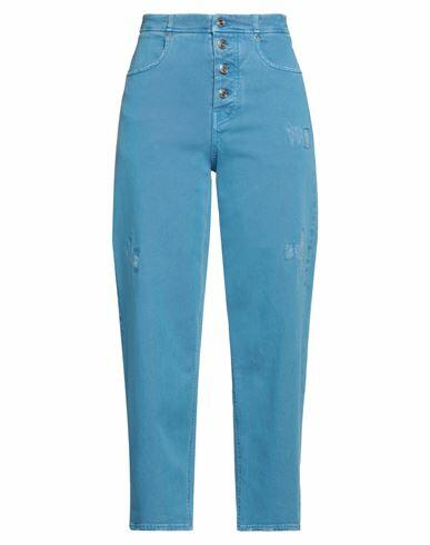 Department 5 Woman Jeans Azure Cotton, Elastane Cover