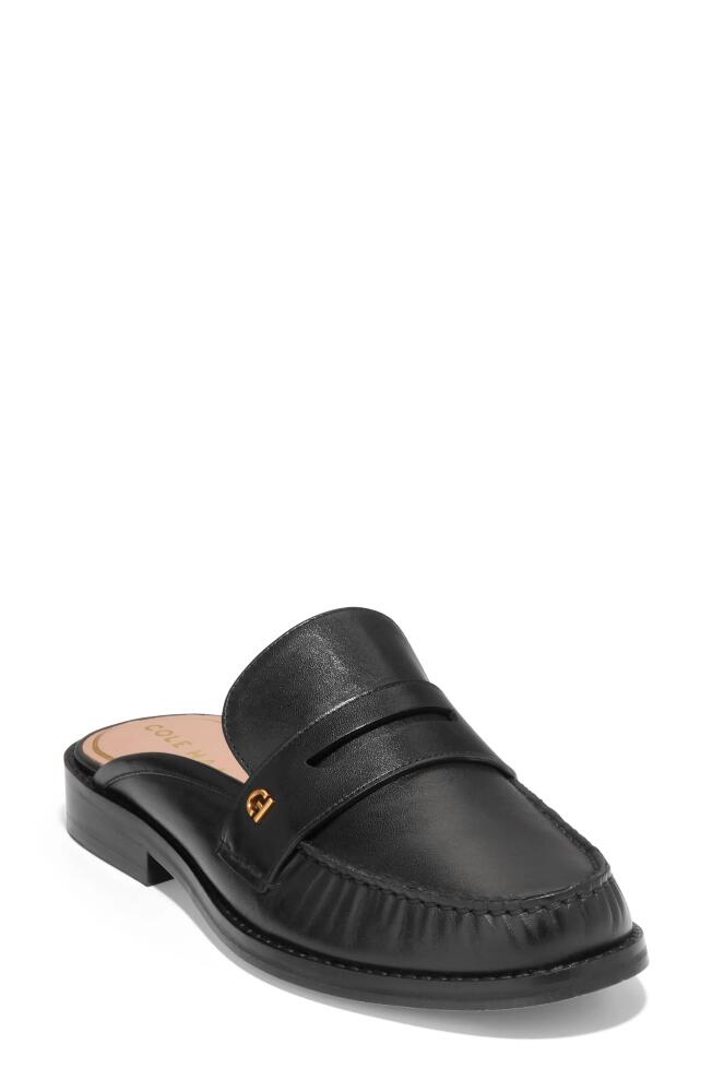 Cole Haan Lux Pinch Penny Loafer Mule in Black Ltr Cover