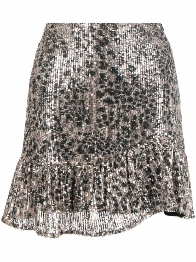 LIU JO animal-print embellished mini skirt - Neutrals Cover