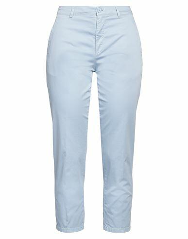 Dondup Woman Pants Sky blue Cotton, Elastane Cover