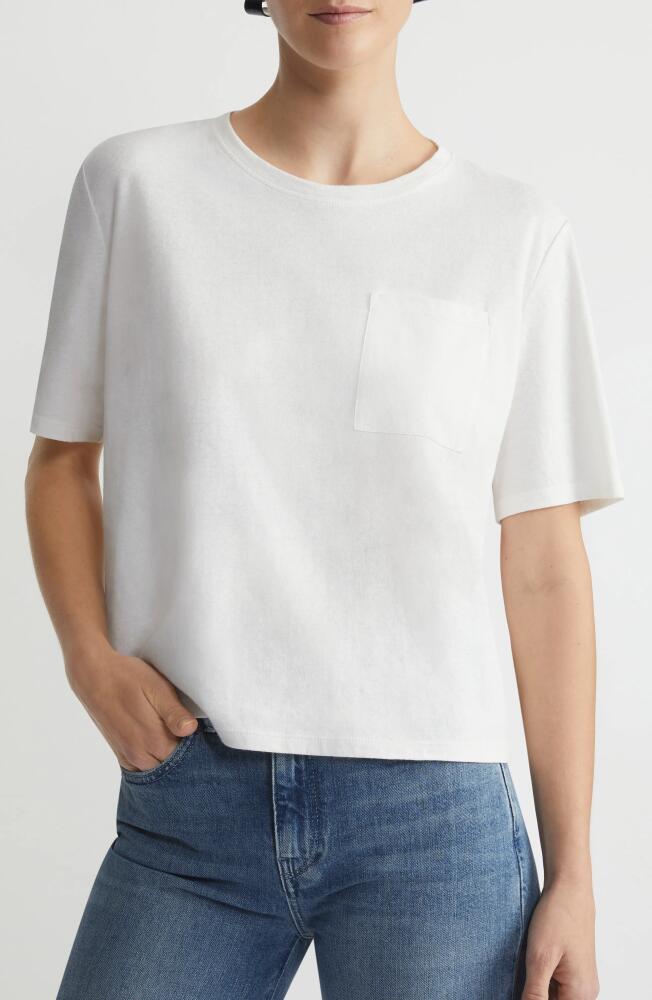 Lafayette 148 New York Linen & Cotton Pocket T-Shirt in White Cover