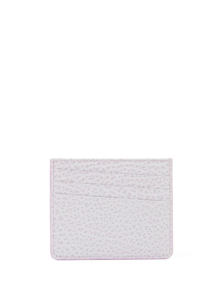 Maison Margiela four-stitch leather card holder - Purple Cover