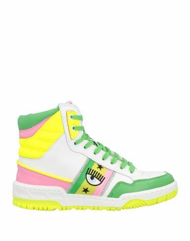 Chiara Ferragni Woman Sneakers Green Soft Leather Cover