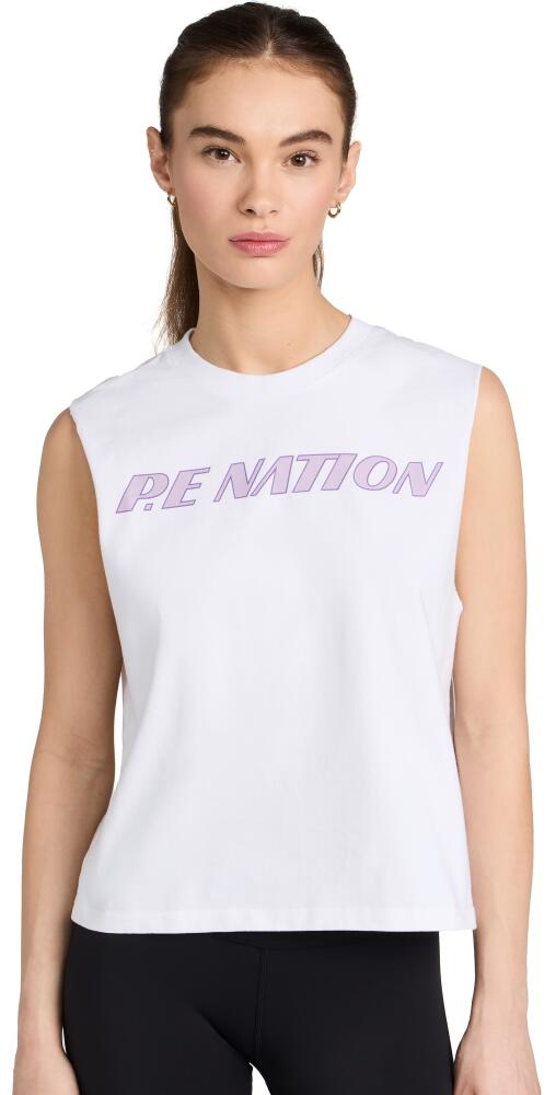 P. E NATION Double Jump Tank Optic White Cover