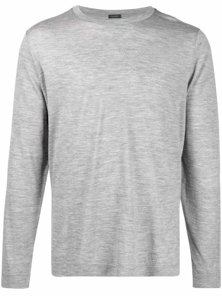 Zanone marled jersey T-shirt - Grey Cover